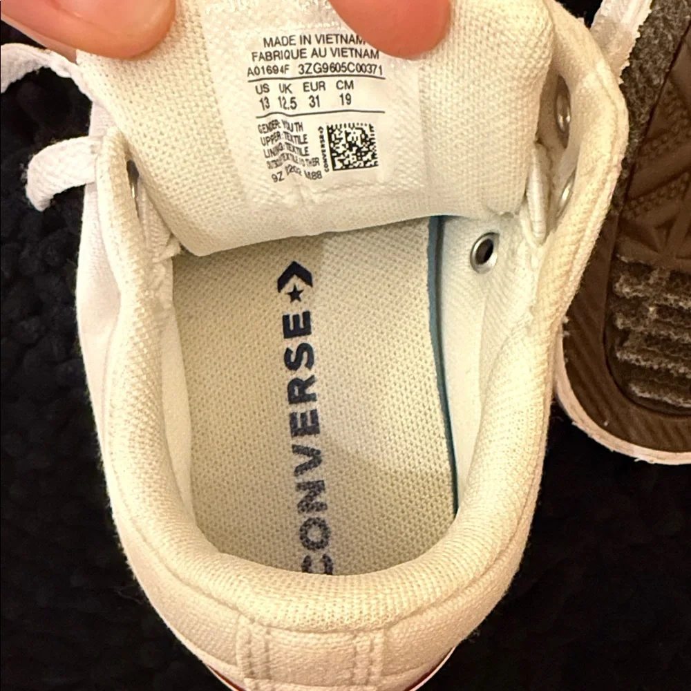 Converse Kids White and Red Sneakers - Picture 5 of 5